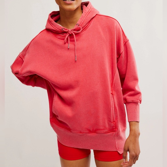 Free People Tops - Free People Sprint To The Finish Hoodie/Winter Berry